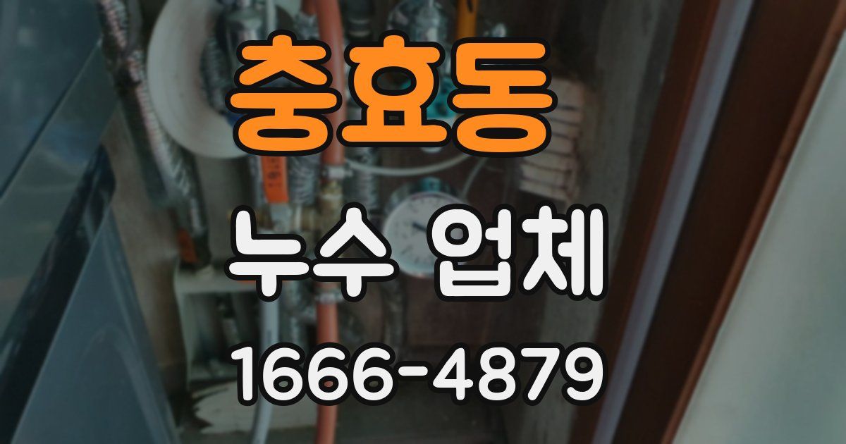 충효동 누수 업체