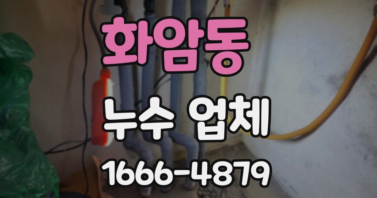 화암동 누수 업체