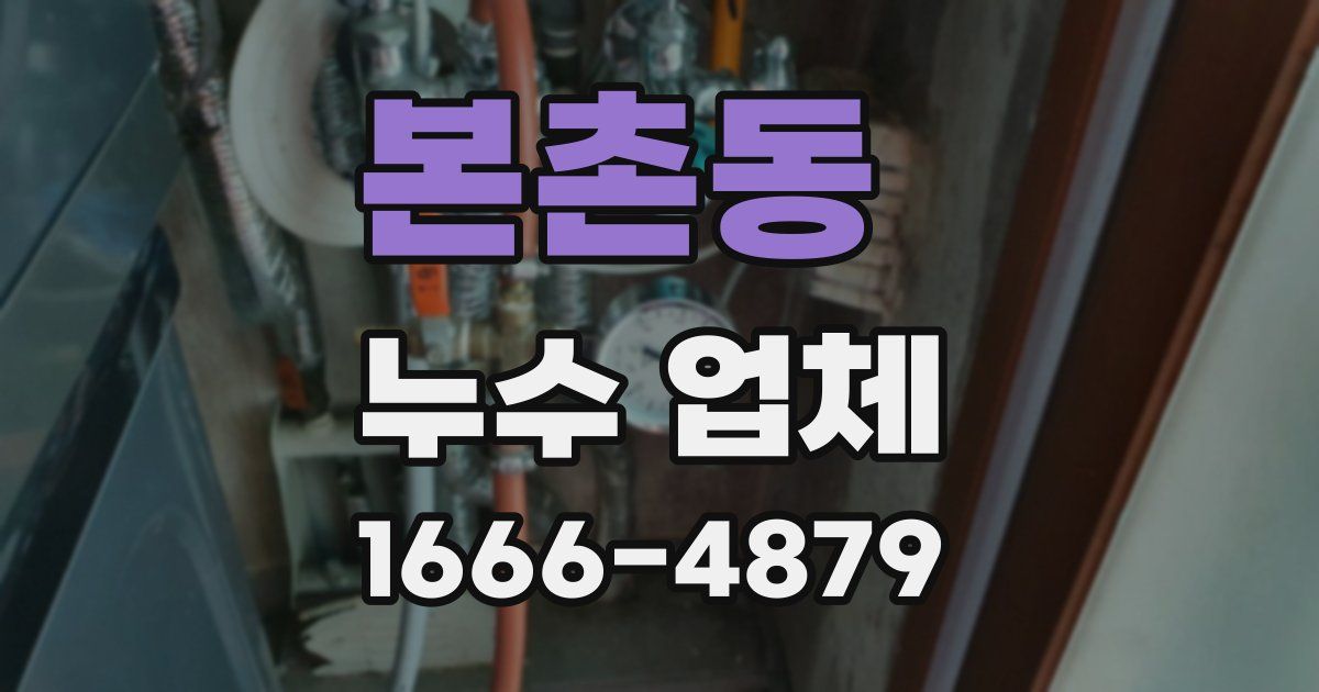본촌동 누수 업체