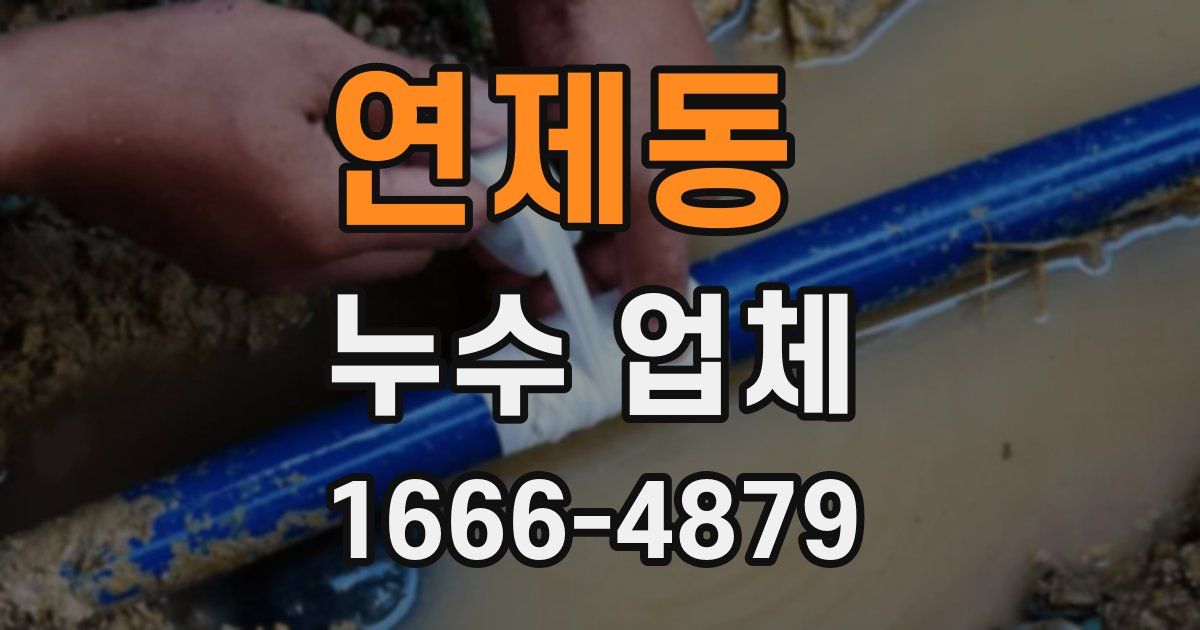 연제동 누수 업체