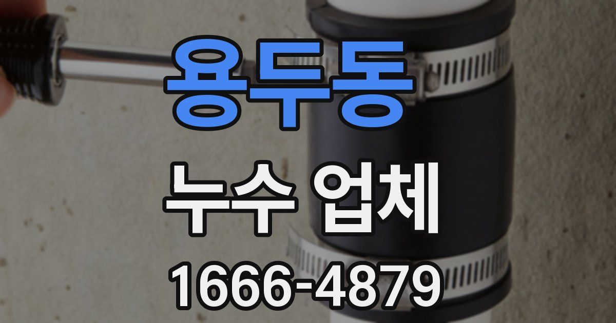 용두동 누수 업체