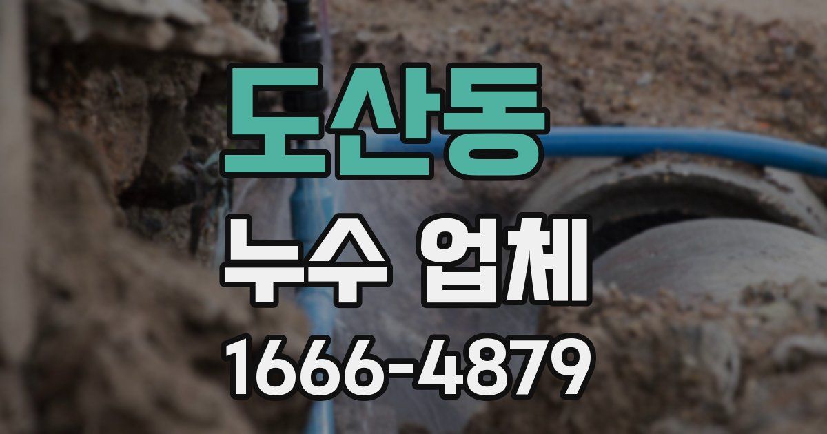 도산동 누수 업체