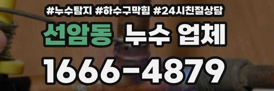 선암동 누수 업체