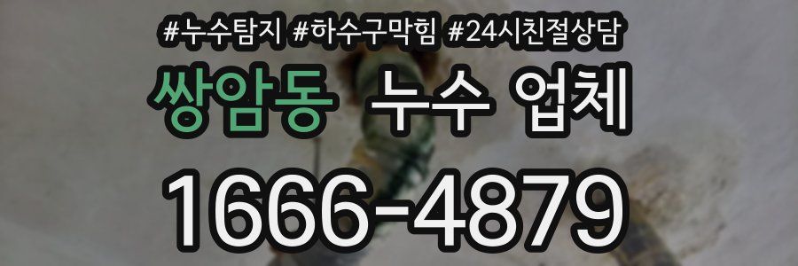 쌍암동 누수 업체