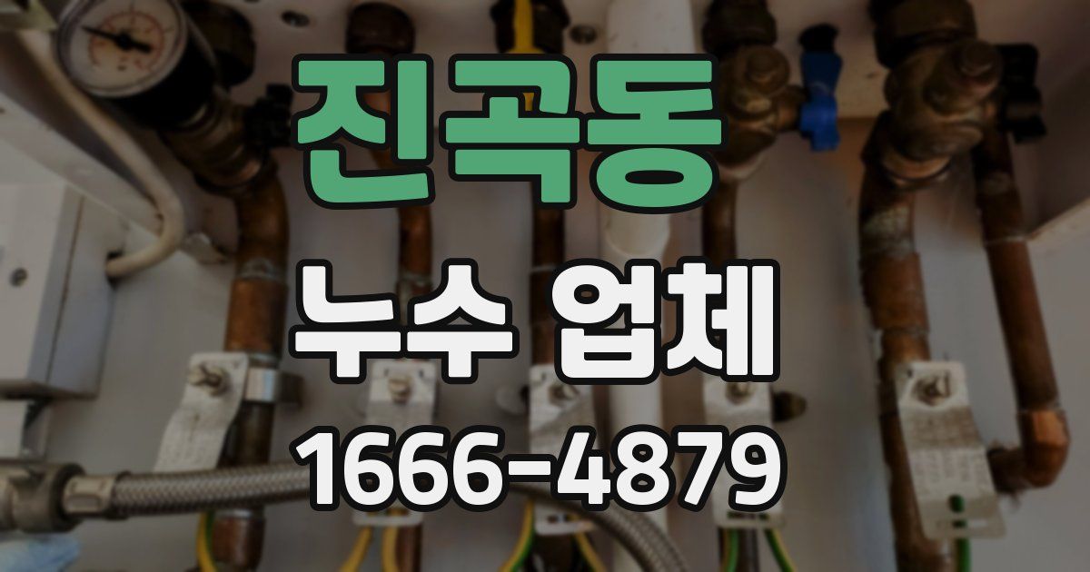 진곡동 누수 업체