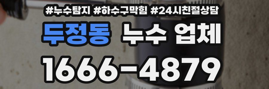 두정동 누수 업체