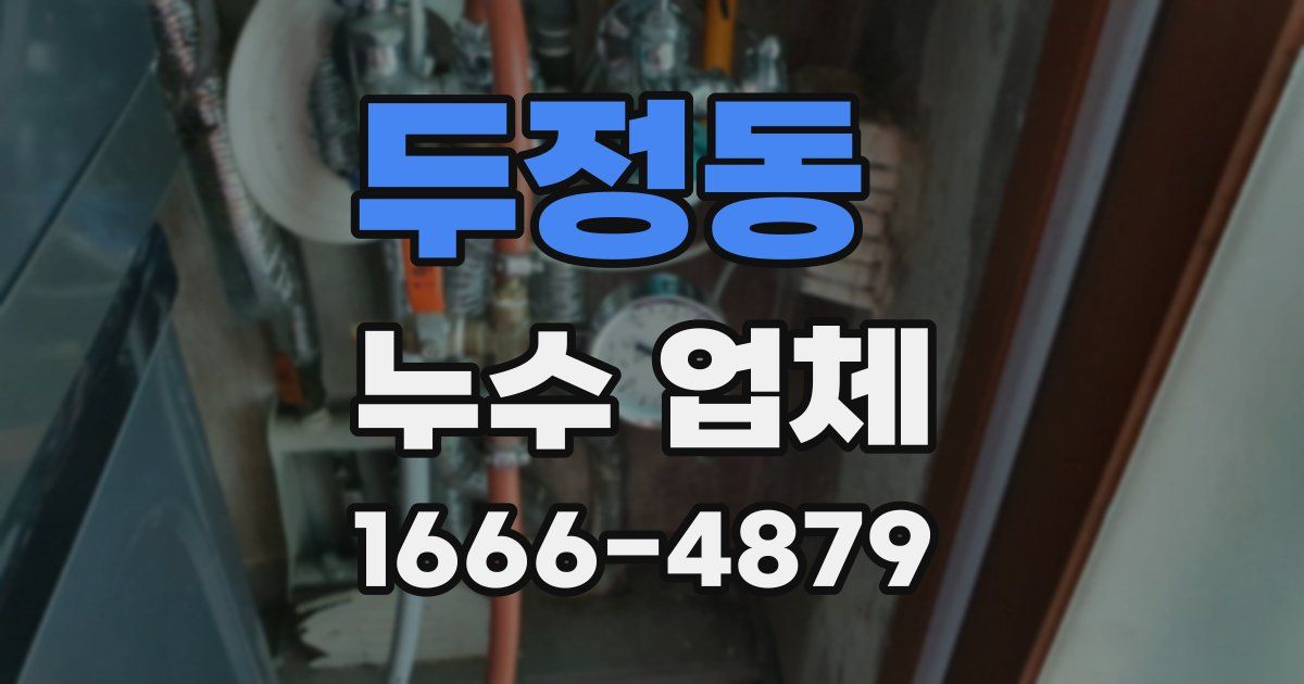 두정동 누수 업체