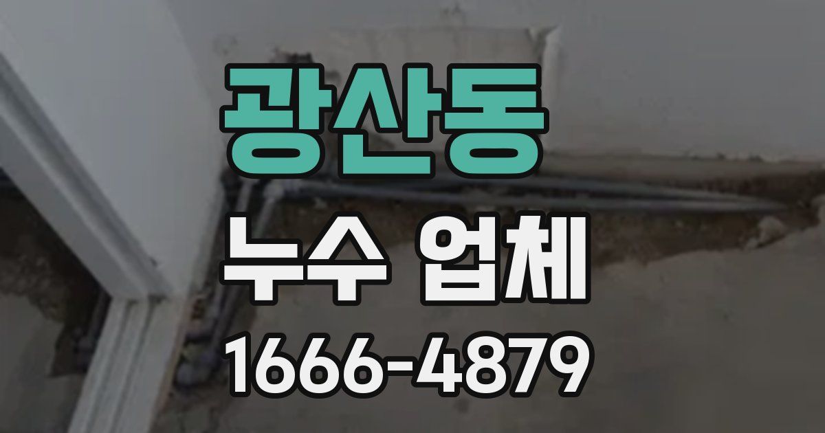 광산동 누수 업체