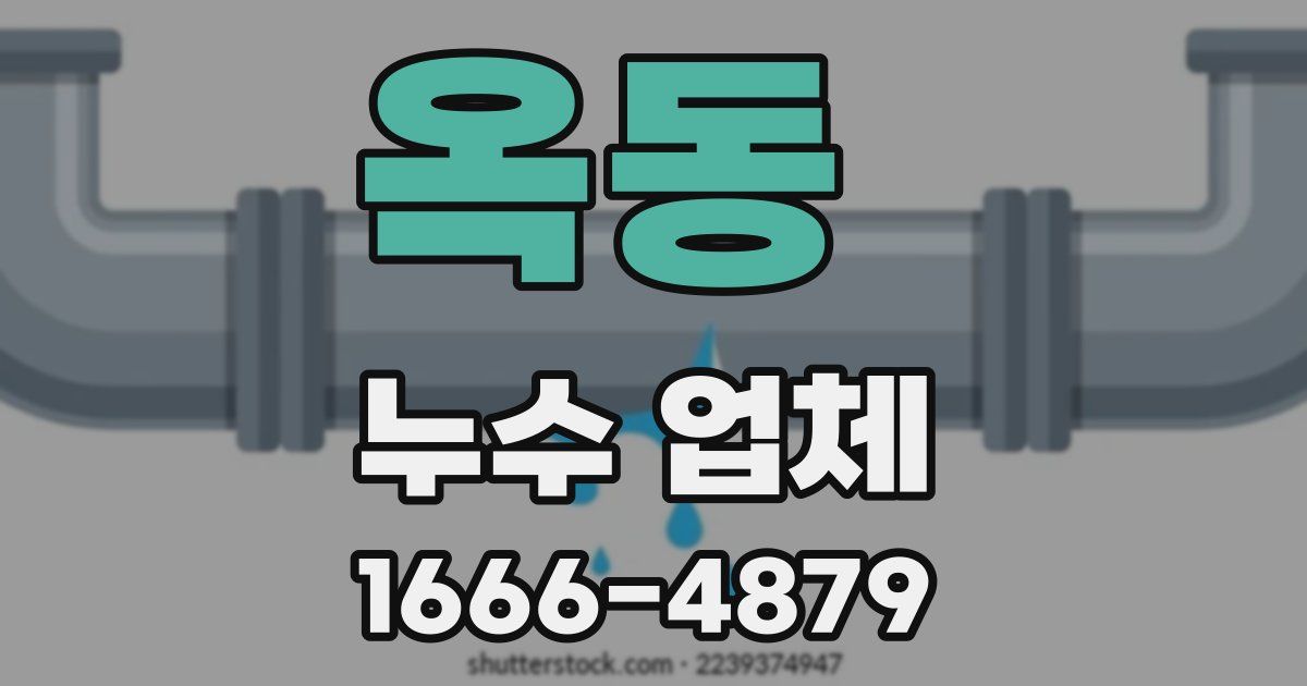 옥동 누수 업체