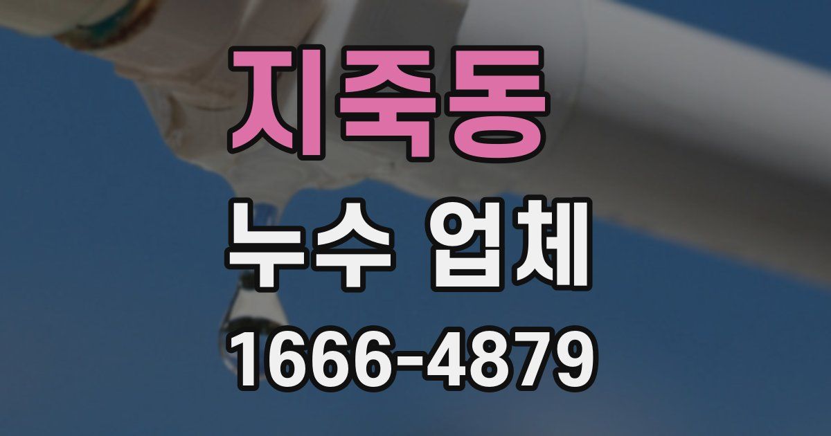 지죽동 누수 업체