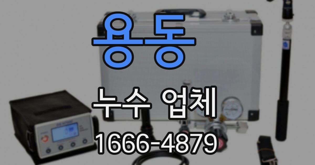 용동 누수 업체