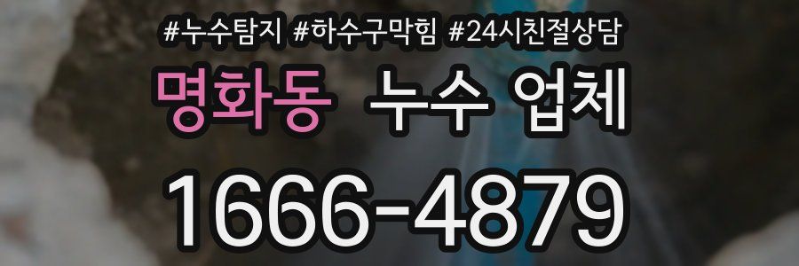 명화동 누수 업체