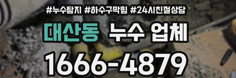 대산동 누수 업체