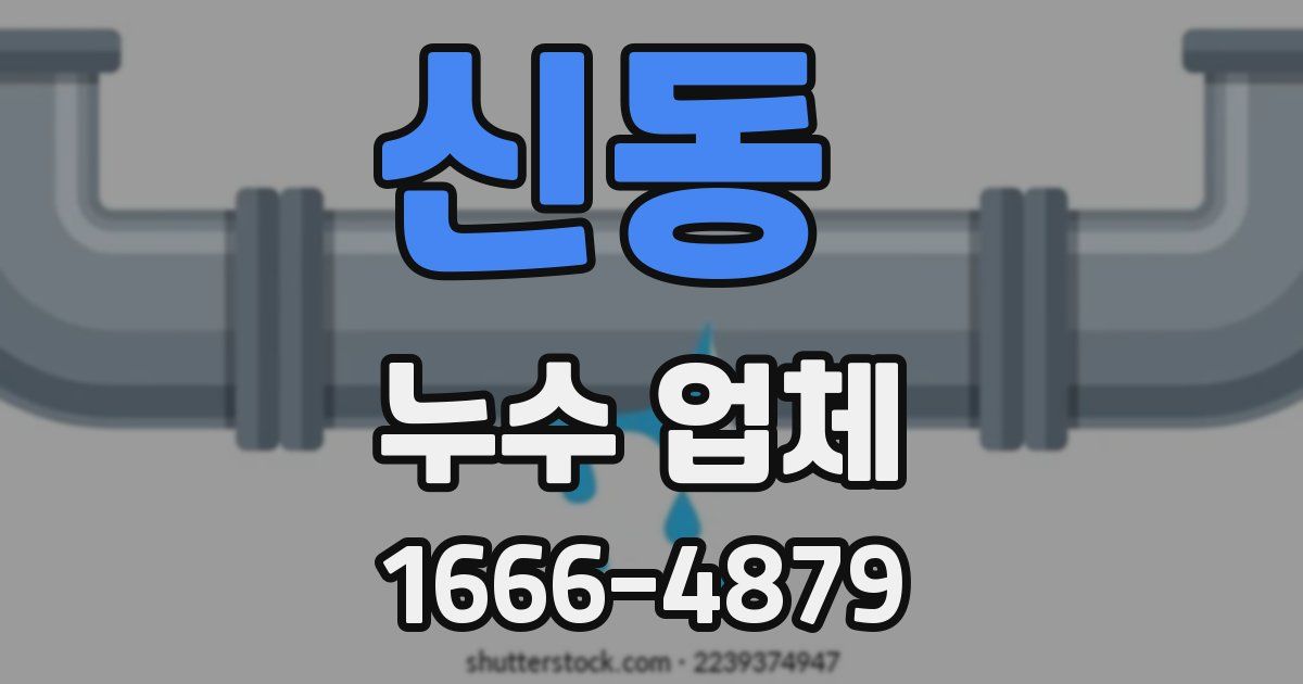 신동 누수 업체