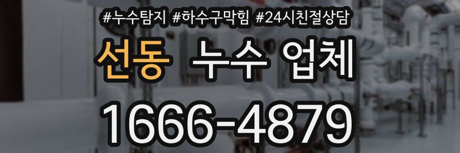 선동 누수 업체