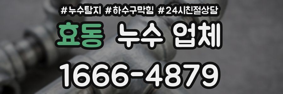 효동 누수 업체
