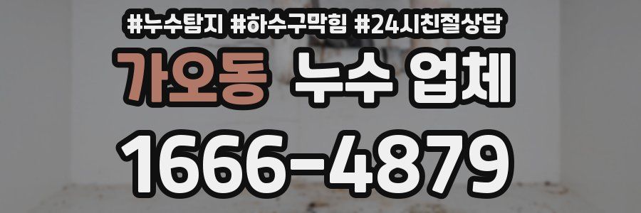 가오동 누수 업체