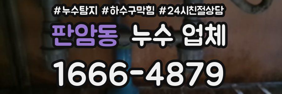 판암동 누수 업체