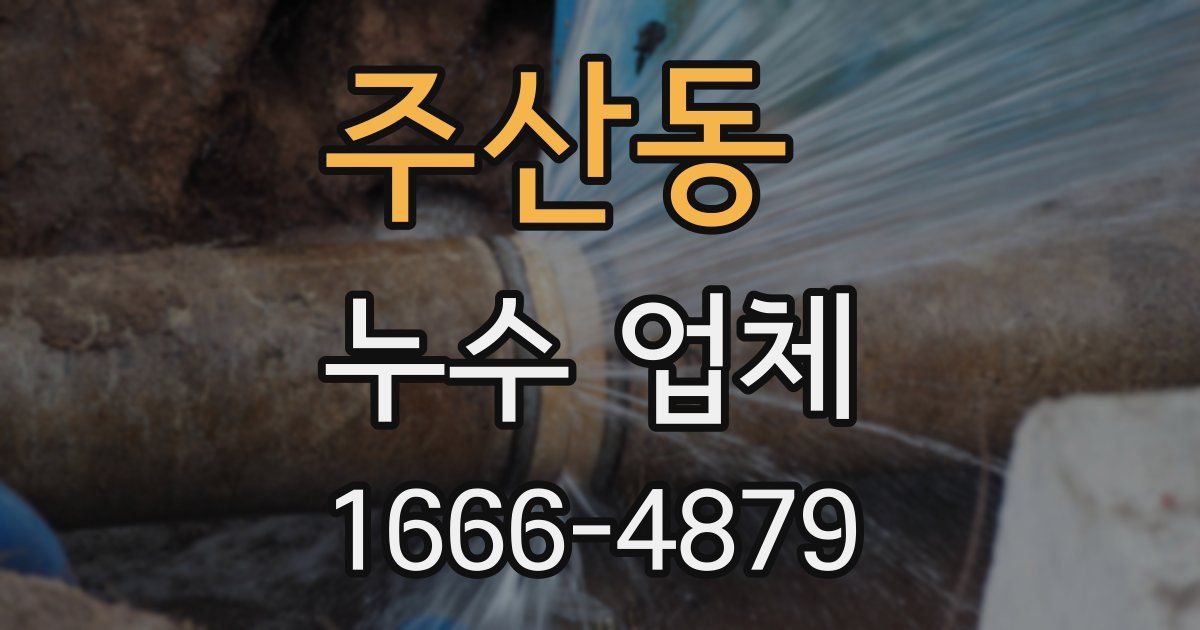 주산동 누수 업체