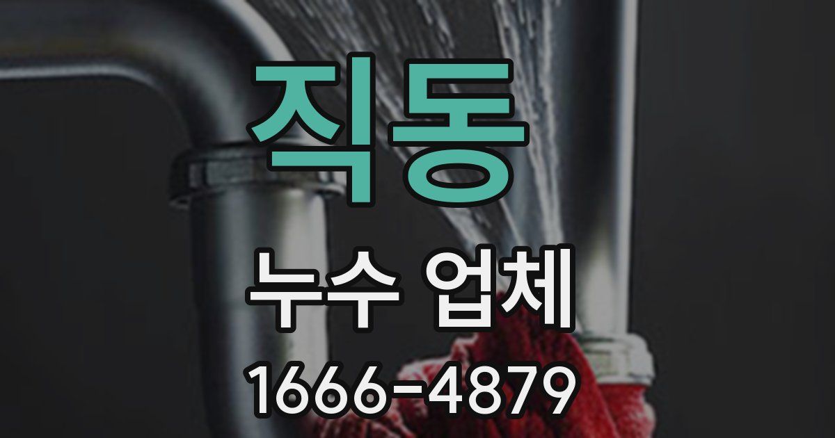 직동 누수 업체