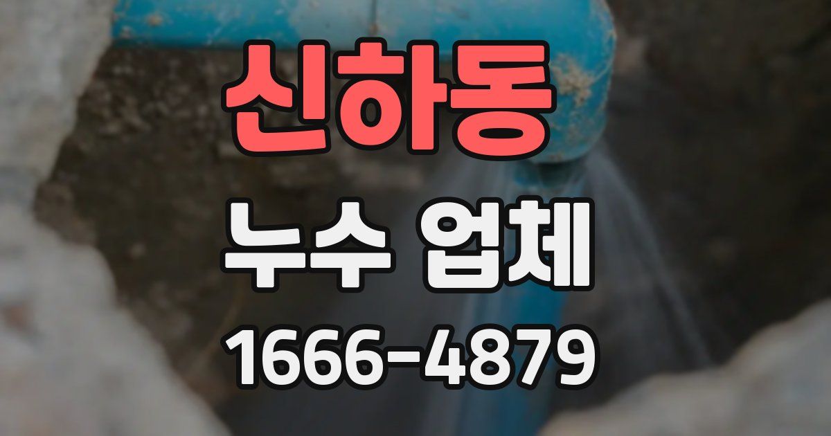 신하동 누수 업체