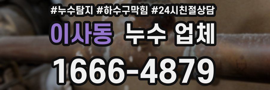 이사동 누수 업체