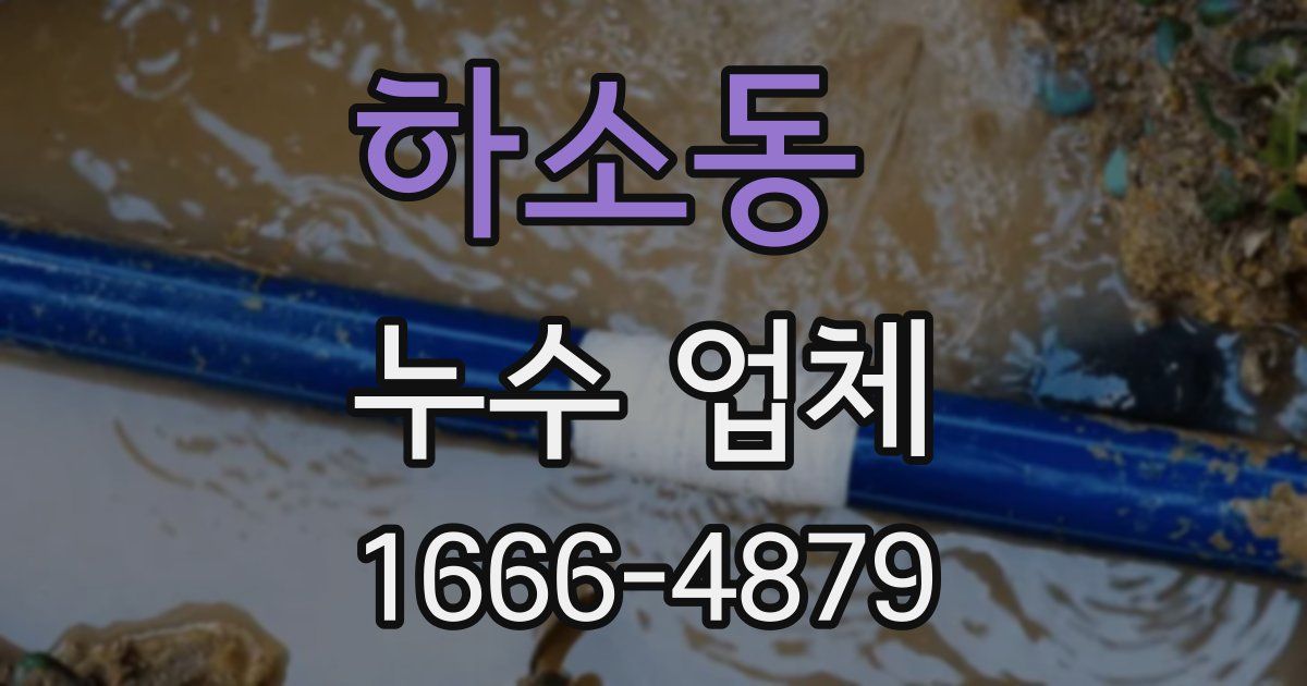 하소동 누수 업체