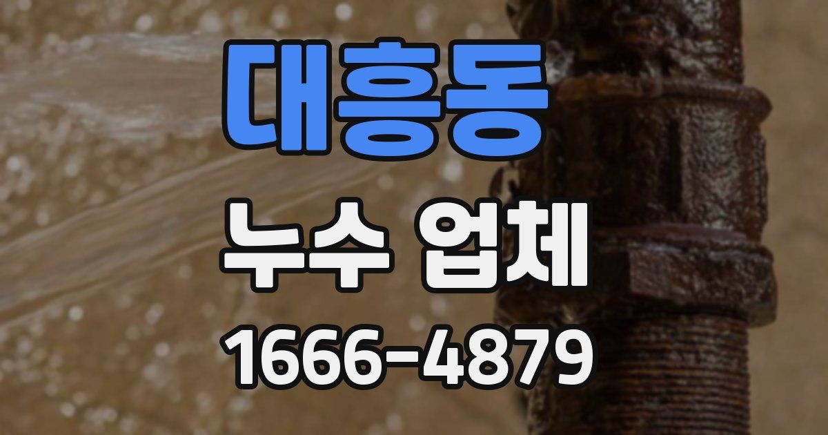 대흥동 누수 업체