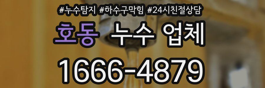 호동 누수 업체