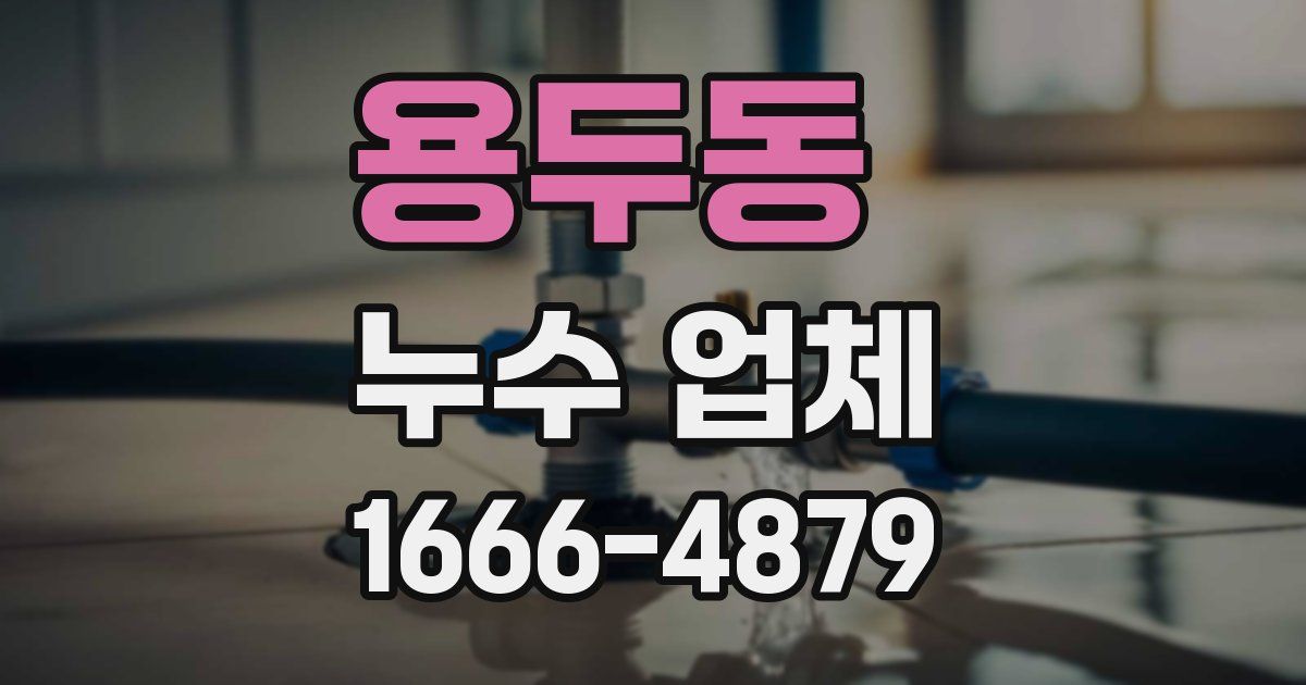 용두동 누수 업체