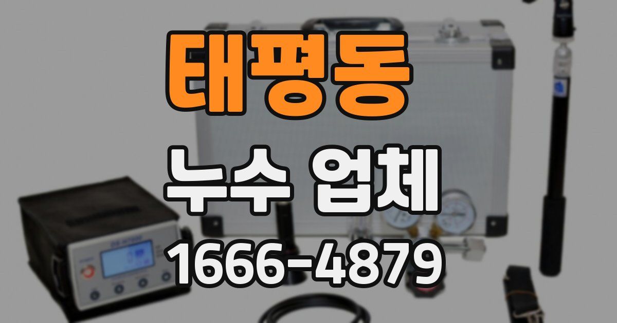 태평동 누수 업체