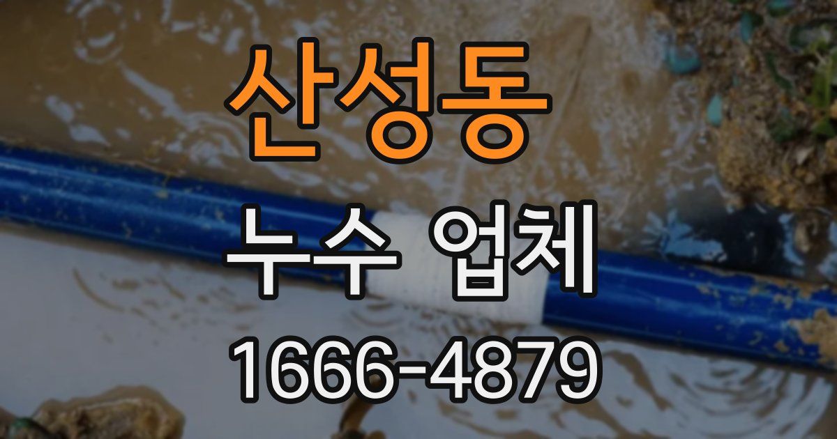 산성동 누수 업체