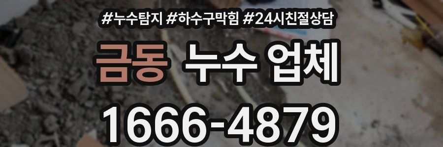 금동 누수 업체
