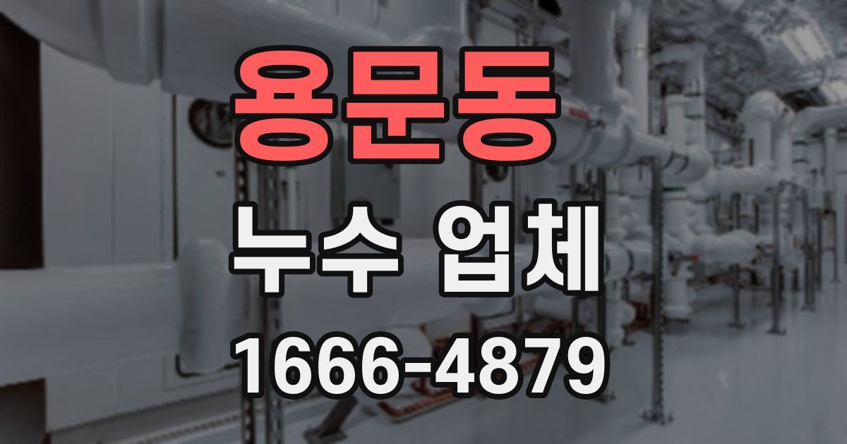 용문동 누수 업체