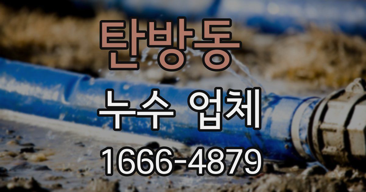 탄방동 누수 업체