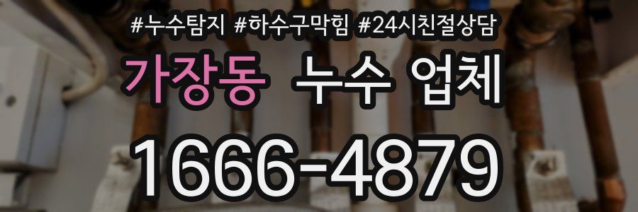 가장동 누수 업체