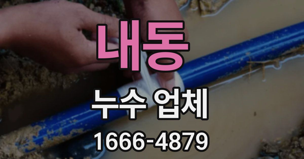 내동 누수 업체