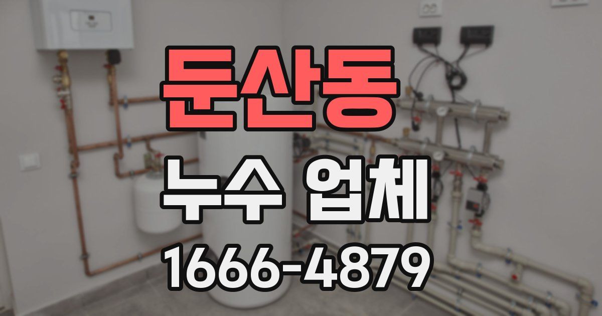 둔산동 누수 업체