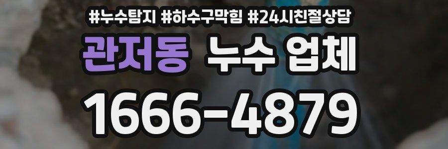관저동 누수 업체