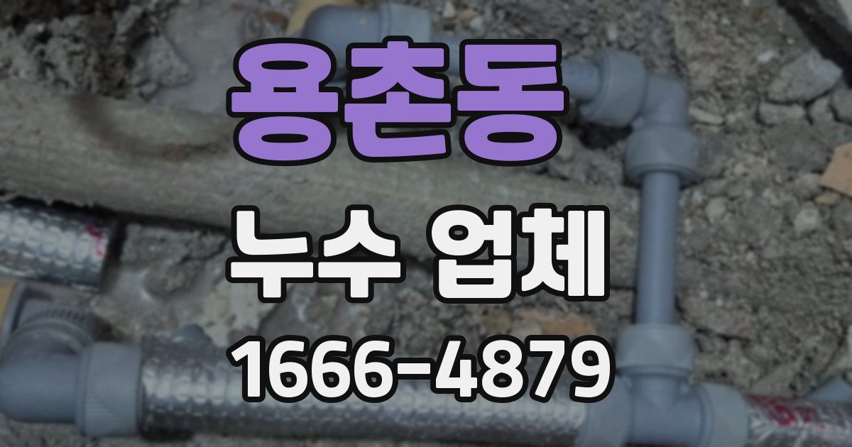 용촌동 누수 업체