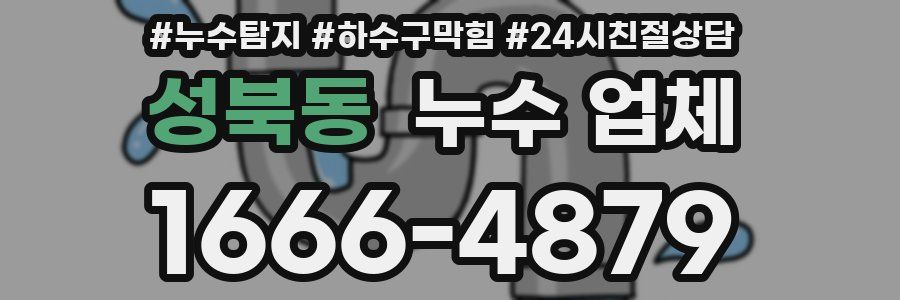 성북동 누수 업체