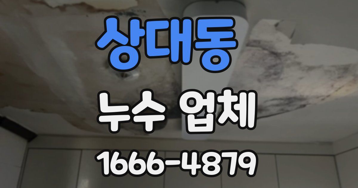 상대동 누수 업체