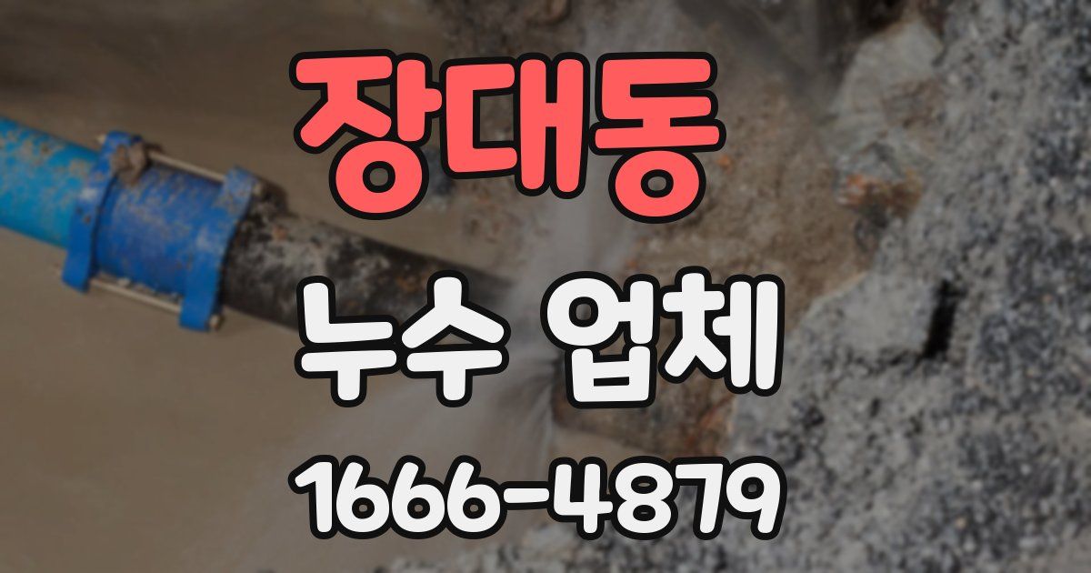 장대동 누수 업체