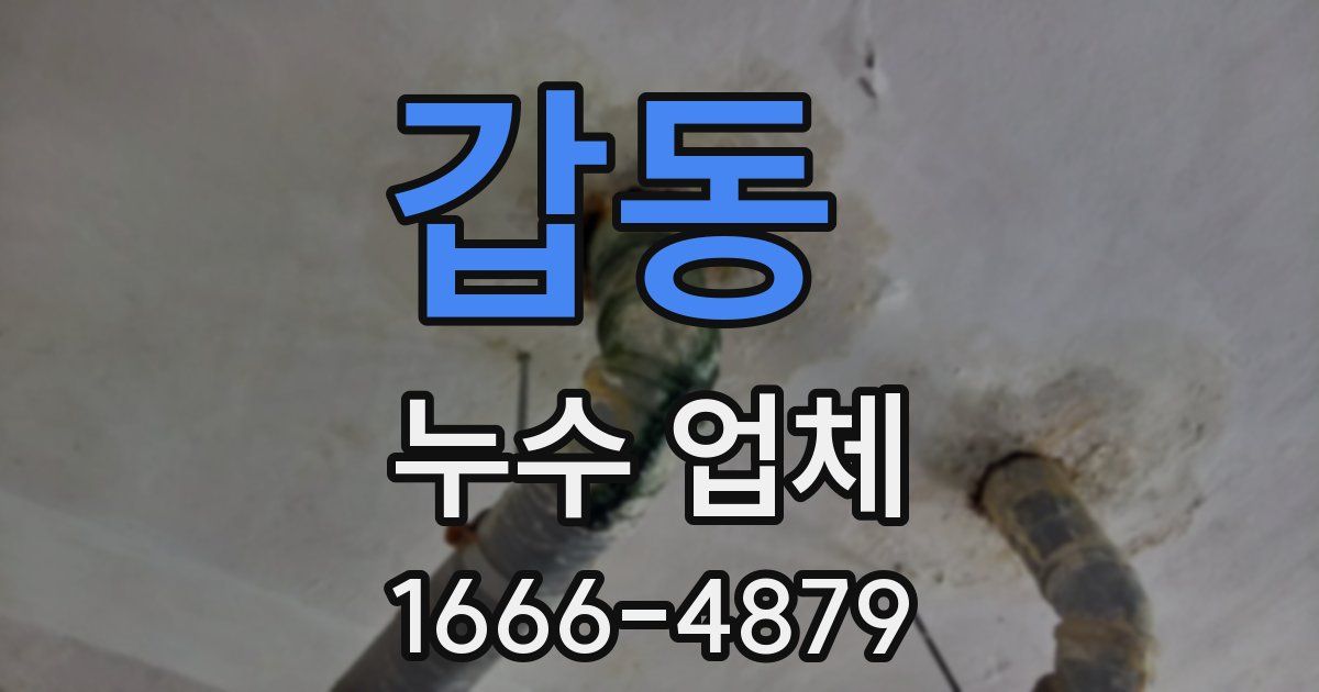 갑동 누수 업체