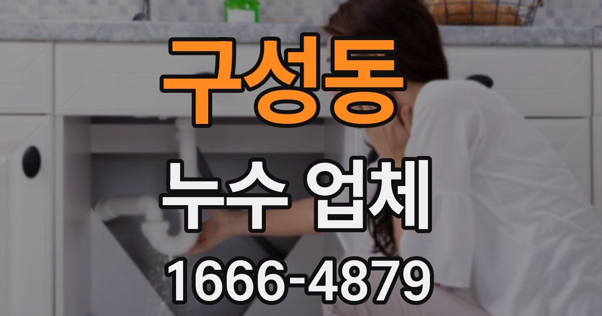 구성동 누수 업체