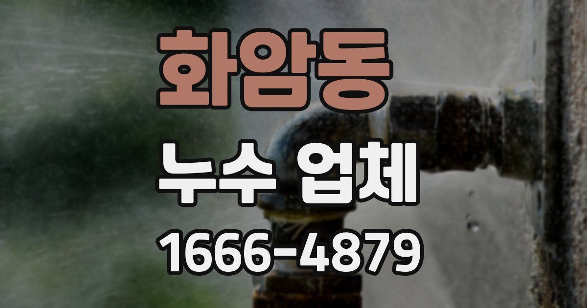 화암동 누수 업체