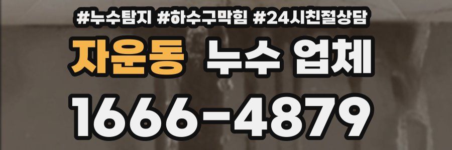 자운동 누수 업체