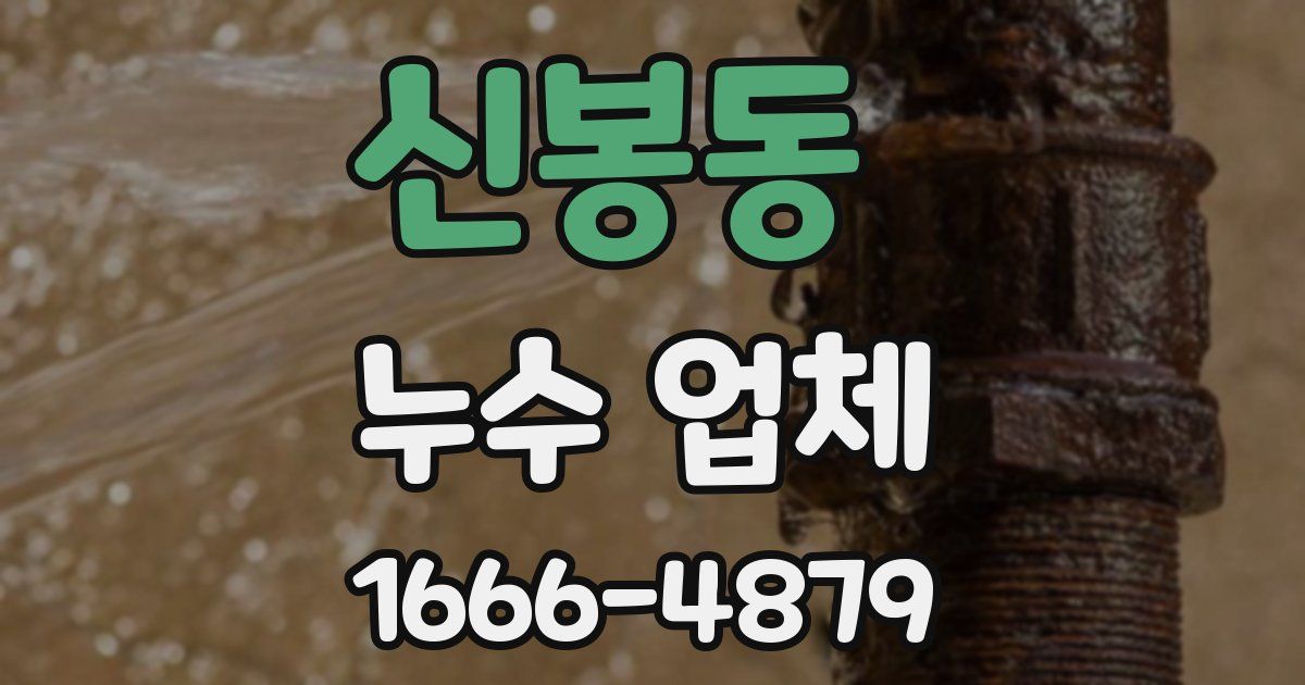 신봉동 누수 업체