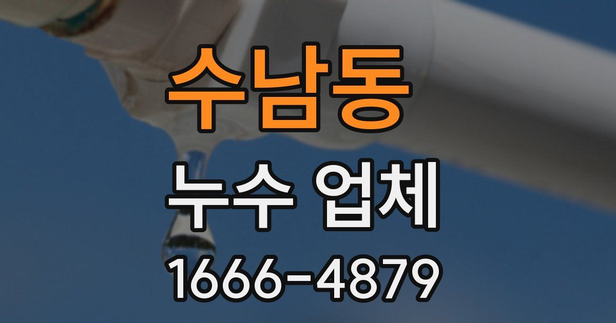 수남동 누수 업체