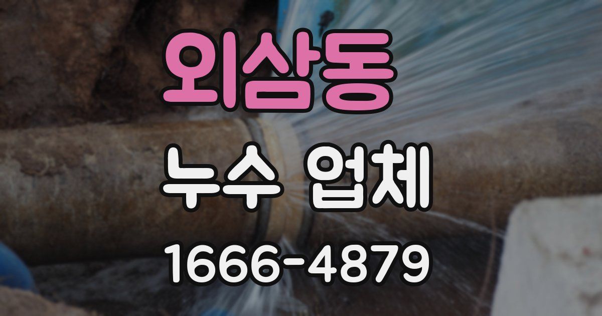 외삼동 누수 업체